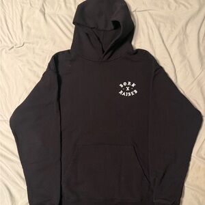 BORN X RAISED | Streetwear Logo Hoodie | Size Large